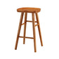 Industrial Style Bar Stool Wooden Legs Saddle Seat Barstool for Restaurant Bar Distressed Wood 1 Piece Counter Stool(26"H) Clearhalo 'Bar Furniture' 'Bar Stools' 'bar_stools' 'furn' 'furn_bar_stools' 'furniture_bar_stools' 'Kitchen & Dining Furniture' 'kitchen&dining_furn' 'kitchen' 'kitchen_furn' Furniture' 4471949