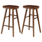 Industrial Style Bar Stool Wooden Legs Saddle Seat Barstool for Restaurant Bar Walnut 2 Piece Set Bar Stool(30"H) Clearhalo 'Bar Furniture' 'Bar Stools' 'bar_stools' 'furn' 'furn_bar_stools' 'furniture_bar_stools' 'Kitchen & Dining Furniture' 'kitchen&dining_furn' 'kitchen' 'kitchen_furn' Furniture' 4471957