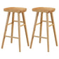 Industrial Style Bar Stool Wooden Legs Saddle Seat Barstool for Restaurant Bar Wood 2 Piece Set Bar Stool(30"H) Clearhalo 'Bar Furniture' 'Bar Stools' 'bar_stools' 'furn' 'furn_bar_stools' 'furniture_bar_stools' 'Kitchen & Dining Furniture' 'kitchen&dining_furn' 'kitchen' 'kitchen_furn' Furniture' 4471963