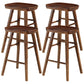 Industrial Style Bar Stool Wooden Legs Saddle Seat Barstool for Restaurant Bar Walnut 4 Piece Set Short Stool(22"H) Clearhalo 'Bar Furniture' 'Bar Stools' 'bar_stools' 'furn' 'furn_bar_stools' 'furniture_bar_stools' 'Kitchen & Dining Furniture' 'kitchen&dining_furn' 'kitchen' 'kitchen_furn' Furniture' 4471967