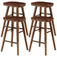 Industrial Style Bar Stool Wooden Legs Saddle Seat Barstool for Restaurant Bar Walnut 4 Piece Set Counter Stool(26"H) Clearhalo 'Bar Furniture' 'Bar Stools' 'bar_stools' 'furn' 'furn_bar_stools' 'furniture_bar_stools' 'Kitchen & Dining Furniture' 'kitchen&dining_furn' 'kitchen' 'kitchen_furn' Furniture' 4471968