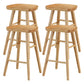 Industrial Style Bar Stool Wooden Legs Saddle Seat Barstool for Restaurant Bar Wood 4 Piece Set Counter Stool(26"H) Clearhalo 'Bar Furniture' 'Bar Stools' 'bar_stools' 'furn' 'furn_bar_stools' 'furniture_bar_stools' 'Kitchen & Dining Furniture' 'kitchen&dining_furn' 'kitchen' 'kitchen_furn' Furniture' 4471971