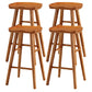 Industrial Style Bar Stool Wooden Legs Saddle Seat Barstool for Restaurant Bar Distressed Wood 4 Piece Set Counter Stool(26"H) Clearhalo 'Bar Furniture' 'Bar Stools' 'bar_stools' 'furn' 'furn_bar_stools' 'furniture_bar_stools' 'Kitchen & Dining Furniture' 'kitchen&dining_furn' 'kitchen' 'kitchen_furn' Furniture' 4471974