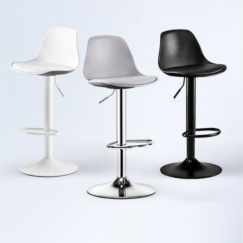 Industrial Style Bar Stool Metal Leg PP Seat Barstool with Upholstered for Counter Bar Clearhalo 'Bar Furniture' 'Bar Stools' 'bar_stools' 'furn' 'furn_bar_stools' 'furniture_bar_stools' 'Kitchen & Dining Furniture' 'kitchen&dining_furn' 'kitchen' 'kitchen_furn' Furniture' 4471982