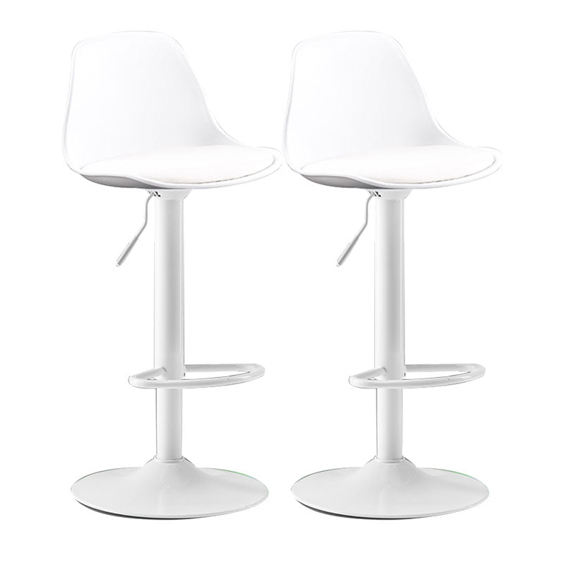 Industrial Style Bar Stool Metal Leg PP Seat Barstool with Upholstered for Counter Bar White 2 Piece Set Clearhalo 'Bar Furniture' 'Bar Stools' 'bar_stools' 'furn' 'furn_bar_stools' 'furniture_bar_stools' 'Kitchen & Dining Furniture' 'kitchen&dining_furn' 'kitchen' 'kitchen_furn' Furniture' 4471995