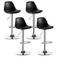 Industrial Style Bar Stool Metal Leg PP Seat Barstool with Upholstered for Counter Bar Black 4 Piece Set Clearhalo 'Bar Furniture' 'Bar Stools' 'bar_stools' 'furn' 'furn_bar_stools' 'furniture_bar_stools' 'Kitchen & Dining Furniture' 'kitchen&dining_furn' 'kitchen' 'kitchen_furn' Furniture' 4471998