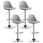 Industrial Style Bar Stool Metal Leg PP Seat Barstool with Upholstered for Counter Bar Grey 4 Piece Set Clearhalo 'Bar Furniture' 'Bar Stools' 'bar_stools' 'furn' 'furn_bar_stools' 'furniture_bar_stools' 'Kitchen & Dining Furniture' 'kitchen&dining_furn' 'kitchen' 'kitchen_furn' Furniture' 4471999