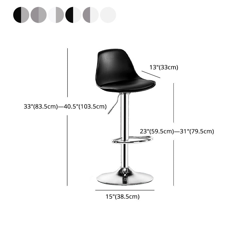 Industrial Style Bar Stool Metal Leg PP Seat Barstool with Upholstered for Counter Bar Clearhalo 'Bar Furniture' 'Bar Stools' 'bar_stools' 'furn' 'furn_bar_stools' 'furniture_bar_stools' 'Kitchen & Dining Furniture' 'kitchen&dining_furn' 'kitchen' 'kitchen_furn' Furniture' 4472004