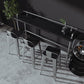Industrial Wood Pub Table with Rectangle Table Top Silver Trestle Table - 42" H Clearhalo 'Bar Furniture' 'Bar Tables' 'bar_tables' 'furn' 'furn_bar_tables' 'Furniture' 'furniture_bar_tables' 'Kitchen & Dining Furniture' 4472013