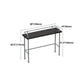 Industrial Wood Pub Table with Rectangle Table Top Silver Trestle Table - 42" H Clearhalo 'Bar Furniture' 'Bar Tables' 'bar_tables' 'furn' 'furn_bar_tables' 'Furniture' 'furniture_bar_tables' 'Kitchen & Dining Furniture' 4472015