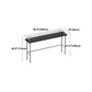 Industrial Wood Pub Table with Rectangle Table Top Silver Trestle Table - 42" H Clearhalo 'Bar Furniture' 'Bar Tables' 'bar_tables' 'furn' 'furn_bar_tables' 'Furniture' 'furniture_bar_tables' 'Kitchen & Dining Furniture' 4472018