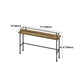 Industrial Wood Pub Table with Rectangle Table Top Black Trestle Table - 42" H Clearhalo 'Bar Furniture' 'Bar Tables' 'bar_tables' 'furn' 'furn_bar_tables' 'Furniture' 'furniture_bar_tables' 'Kitchen & Dining Furniture' 4472045