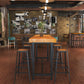 Brown Modern Bar Table Solid Wood Bar Table with Metal Base for Coffee Shop, Only Table Clearhalo 'Bar Furniture' 'Bar Tables' 'bar_tables' 'furn' 'furn_bar_tables' 'Furniture' 'furniture_bar_tables' 'Kitchen & Dining Furniture' 4472054