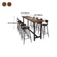 Brown Modern Bar Table Solid Wood Bar Table with Metal Base for Coffee Shop, Only Table Clearhalo 'Bar Furniture' 'Bar Tables' 'bar_tables' 'furn' 'furn_bar_tables' 'Furniture' 'furniture_bar_tables' 'Kitchen & Dining Furniture' 4472060