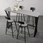 White Modern Style Rectangle Bar Table in Faux Marble and Metal Table Kitchen Bar Table Grey Without Chairs Clearhalo 'Bar Furniture' 'Bar Tables' 'bar_tables' 'furn' 'furn_bar_tables' 'Furniture' 'furniture_bar_tables' 'Kitchen & Dining Furniture' 4472074