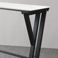 White Modern Style Rectangle Bar Table in Faux Marble and Metal Table Kitchen Bar Table Clearhalo 'Bar Furniture' 'Bar Tables' 'bar_tables' 'furn' 'furn_bar_tables' 'Furniture' 'furniture_bar_tables' 'Kitchen & Dining Furniture' 4472083
