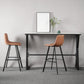 White Modern Style Rectangle Bar Table in Faux Marble and Metal Table Kitchen Bar Table Clearhalo 'Bar Furniture' 'Bar Tables' 'bar_tables' 'furn' 'furn_bar_tables' 'Furniture' 'furniture_bar_tables' 'Kitchen & Dining Furniture' 4472084