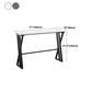 White Modern Style Rectangle Bar Table in Faux Marble and Metal Table Kitchen Bar Table Clearhalo 'Bar Furniture' 'Bar Tables' 'bar_tables' 'furn' 'furn_bar_tables' 'Furniture' 'furniture_bar_tables' 'Kitchen & Dining Furniture' 4472093