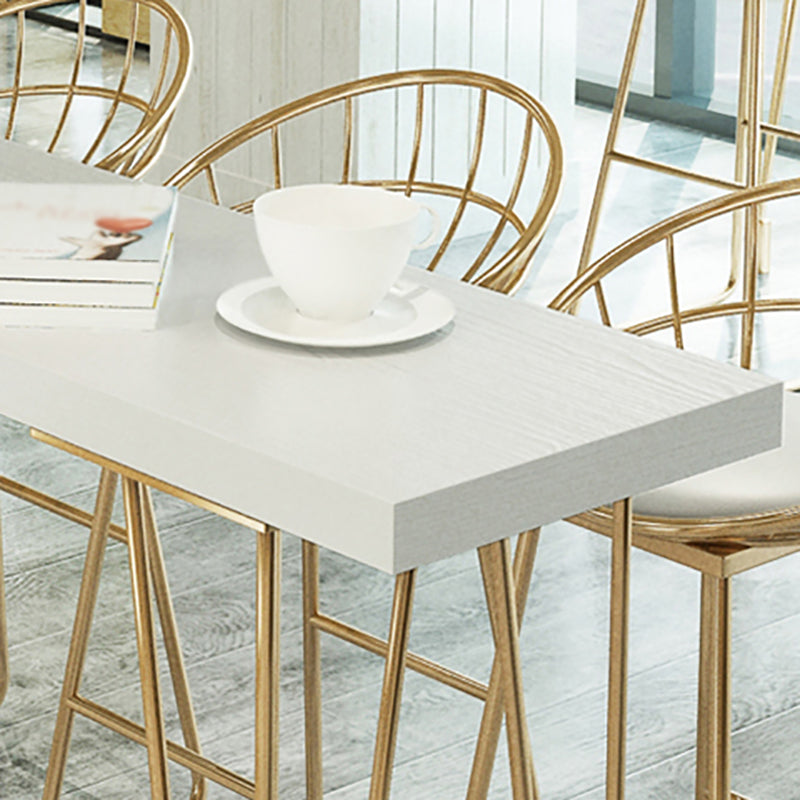 White Modern Style Bar Table in Wood and Iron Bar Table Indoor Bar Table Clearhalo 'Bar Furniture' 'Bar Tables' 'bar_tables' 'furn' 'furn_bar_tables' 'Furniture' 'furniture_bar_tables' 'Kitchen & Dining Furniture' 4472102
