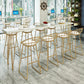 White Modern Style Bar Table in Wood and Iron Bar Table Indoor Bar Table Clearhalo 'Bar Furniture' 'Bar Tables' 'bar_tables' 'furn' 'furn_bar_tables' 'Furniture' 'furniture_bar_tables' 'Kitchen & Dining Furniture' 4472107