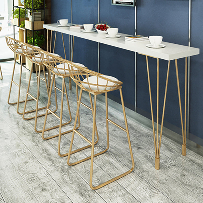 White Modern Style Bar Table in Wood and Iron Bar Table Indoor Bar Table Clearhalo 'Bar Furniture' 'Bar Tables' 'bar_tables' 'furn' 'furn_bar_tables' 'Furniture' 'furniture_bar_tables' 'Kitchen & Dining Furniture' 4472109