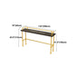 Industrial Black Wood Pub Table with Rectangle Table Top Yellow Trestle Table - 42" H Clearhalo 'Bar Furniture' 'Bar Tables' 'bar_tables' 'furn' 'furn_bar_tables' 'Furniture' 'furniture_bar_tables' 'Kitchen & Dining Furniture' 4472133