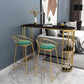 Glam White Marble Pub Table with Specialty Table Top Double Pedestal Table - 42" H Clearhalo 'Bar Furniture' 'Bar Tables' 'bar_tables' 'furn' 'furn_bar_tables' 'Furniture' 'furniture_bar_tables' 'Kitchen & Dining Furniture' 4472168
