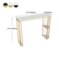 Glam White Marble Pub Table with Specialty Table Top Double Pedestal Table - 42" H Clearhalo 'Bar Furniture' 'Bar Tables' 'bar_tables' 'furn' 'furn_bar_tables' 'Furniture' 'furniture_bar_tables' 'Kitchen & Dining Furniture' 4472171