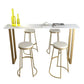 White Glam Style Bar Table in Metal and Faux Marble Bar Table Milk Tea Shop Bar Table Clearhalo 'Bar Furniture' 'Bar Tables' 'bar_tables' 'furn' 'furn_bar_tables' 'Furniture' 'furniture_bar_tables' 'Kitchen & Dining Furniture' 4472199