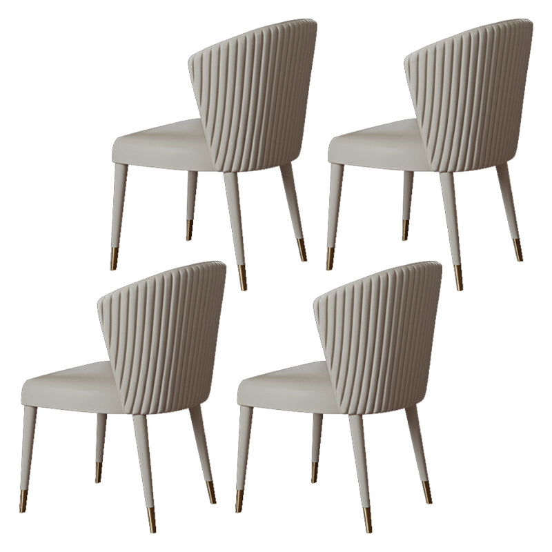 Modern 1/4/5/7 Pieces Round Dining Set Sintered Stone Dining Table Set with Leather Chairs 4 Beige Chairs Clearhalo 'Dining Room Sets' 'Dining Tables & Seating' 'dining_room_set' 'furn' 'furn_dining_room_set' 'Furniture' 'furniture_dining_room_set' 'Kitchen & Dining Furniture' 'kitchen&dining_furn' 'kitchen' 4477685