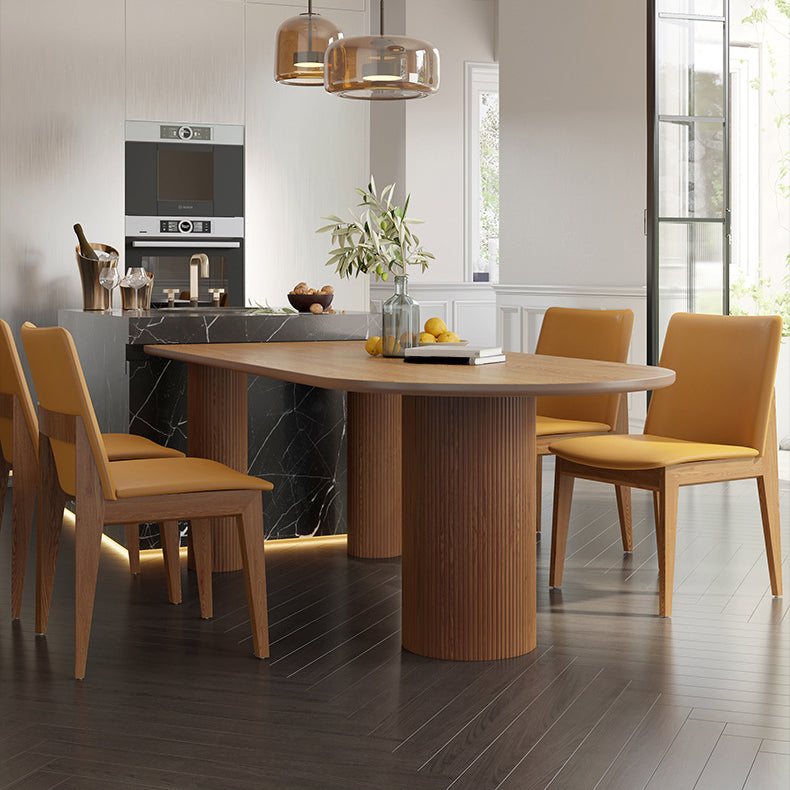 Island Platform Dining Table Contemporary Solid Wood Dining Table Clearhalo ' dining_table' 'Dining Tables & Seating' 'Dining Tables' 'furn' 'furn_dining_table' 'Furniture' 'furniture_dining_table' 'Kitchen & Dining Furniture' 'kitchen&dining_furn' 'kitchen' 'kitchen_dining_table' 4480067