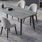 4 Legs Dining Site Table Contemporary Style Stone Dinette Table for Home Clearhalo ' dining_table' 'Dining Tables & Seating' 'Dining Tables' 'furn' 'furn_dining_table' 'Furniture' 'furniture_dining_table' 'Kitchen & Dining Furniture' 'kitchen&dining_furn' 'kitchen' 'kitchen_dining_table' 4480102