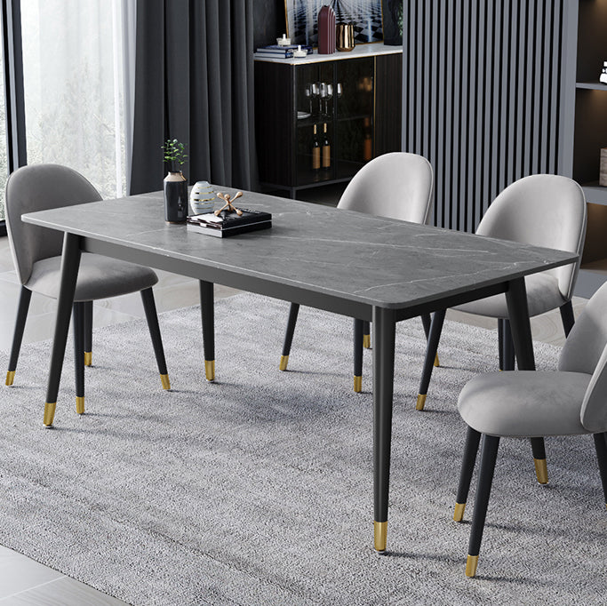 4 Legs Dining Site Table Contemporary Style Stone Dinette Table for Home Clearhalo ' dining_table' 'Dining Tables & Seating' 'Dining Tables' 'furn' 'furn_dining_table' 'Furniture' 'furniture_dining_table' 'Kitchen & Dining Furniture' 'kitchen&dining_furn' 'kitchen' 'kitchen_dining_table' 4480104
