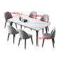 4 Legs Dining Site Table Contemporary Style Stone Dinette Table for Home Clearhalo ' dining_table' 'Dining Tables & Seating' 'Dining Tables' 'furn' 'furn_dining_table' 'Furniture' 'furniture_dining_table' 'Kitchen & Dining Furniture' 'kitchen&dining_furn' 'kitchen' 'kitchen_dining_table' 4480110