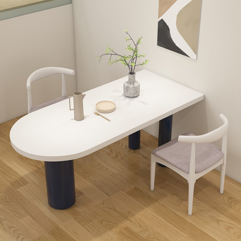Solid Wood Modern Freeform Table Pine Wood Top Table for Dining Room and Kitchen Black-White Without Chairs Clearhalo ' dining_table' 'Dining Tables & Seating' 'Dining Tables' 'furn' 'furn_dining_table' 'Furniture' 'furniture_dining_table' 'Kitchen & Dining Furniture' 'kitchen&dining_furn' 'kitchen' 'kitchen_dining_table' 4480113