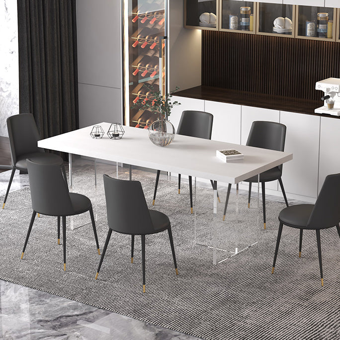 Modern Style Dining Table Rectangle Solid Wood Dining Table for Kitchen Clearhalo ' dining_table' 'Dining Tables & Seating' 'Dining Tables' 'furn' 'furn_dining_table' 'Furniture' 'furniture_dining_table' 'Kitchen & Dining Furniture' 'kitchen&dining_furn' 'kitchen' 'kitchen_dining_table' 4480157