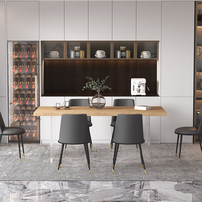 Modern Style Dining Table Rectangle Solid Wood Dining Table for Kitchen Clearhalo ' dining_table' 'Dining Tables & Seating' 'Dining Tables' 'furn' 'furn_dining_table' 'Furniture' 'furniture_dining_table' 'Kitchen & Dining Furniture' 'kitchen&dining_furn' 'kitchen' 'kitchen_dining_table' 4480158