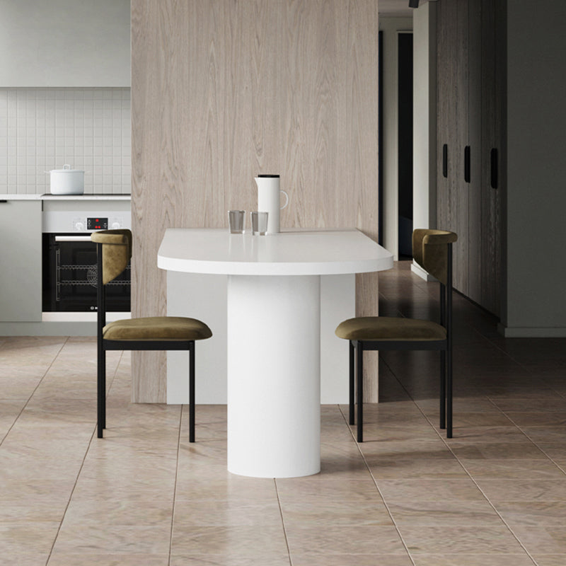 Solid Wood Contemporary Freeform Table Beech Wood Top Table for Dining Room White Without Chairs Clearhalo ' dining_table' 'Dining Tables & Seating' 'Dining Tables' 'furn' 'furn_dining_table' 'Furniture' 'furniture_dining_table' 'Kitchen & Dining Furniture' 'kitchen&dining_furn' 'kitchen' 'kitchen_dining_table' 4480170