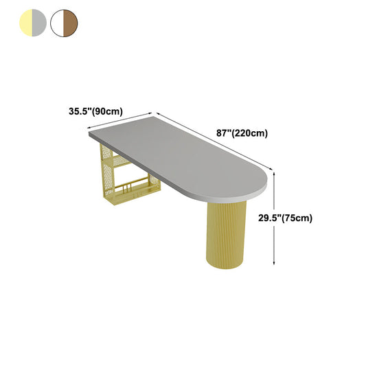 Metal Contemporary Freeform Dining Table Pine Solid Wood Top Table Clearhalo ' dining_table' 'Dining Tables & Seating' 'Dining Tables' 'furn' 'furn_dining_table' 'Furniture' 'furniture_dining_table' 'Kitchen & Dining Furniture' 'kitchen&dining_furn' 'kitchen' 'kitchen_dining_table' 4480195
