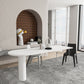 Modern Style Double Pedestal Furniture Pine Solid Wood Dining Room Collection White 63"L x 27.6"W x 29.5"H Without Chairs Clearhalo ' dining_table' 'Dining Tables & Seating' 'Dining Tables' 'furn' 'furn_dining_table' 'Furniture' 'furniture_dining_table' 'Kitchen & Dining Furniture' 'kitchen&dining_furn' 'kitchen' 'kitchen_dining_table' 4480215