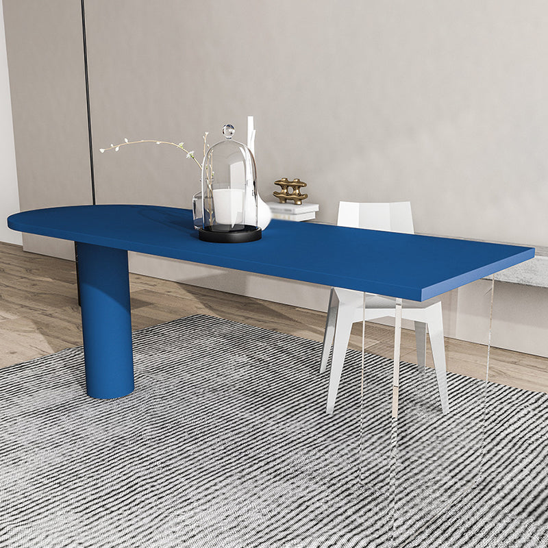 Modern Style Double Pedestal Furniture Pine Solid Wood Dining Room Collection Blue Without Chairs Clearhalo ' dining_table' 'Dining Tables & Seating' 'Dining Tables' 'furn' 'furn_dining_table' 'Furniture' 'furniture_dining_table' 'Kitchen & Dining Furniture' 'kitchen&dining_furn' 'kitchen' 'kitchen_dining_table' 4480216