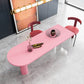 Modern Style Double Pedestal Furniture Pine Solid Wood Dining Room Collection Pink Without Chairs Clearhalo ' dining_table' 'Dining Tables & Seating' 'Dining Tables' 'furn' 'furn_dining_table' 'Furniture' 'furniture_dining_table' 'Kitchen & Dining Furniture' 'kitchen&dining_furn' 'kitchen' 'kitchen_dining_table' 4480219