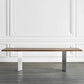 Rectangle Shape Glam Dining Table Solid Wood Fixed Table for Kitchen 110.2"L x 39.4"W x 29.5"H Without Chairs Clearhalo ' dining_table' 'Dining Tables & Seating' 'Dining Tables' 'furn' 'furn_dining_table' 'Furniture' 'furniture_dining_table' 'Kitchen & Dining Furniture' 'kitchen&dining_furn' 'kitchen' 'kitchen_dining_table' 4480235