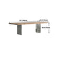 Rectangle Shape Glam Dining Table Solid Wood Fixed Table for Kitchen Clearhalo ' dining_table' 'Dining Tables & Seating' 'Dining Tables' 'furn' 'furn_dining_table' 'Furniture' 'furniture_dining_table' 'Kitchen & Dining Furniture' 'kitchen&dining_furn' 'kitchen' 'kitchen_dining_table' 4480240