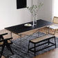 Rectangle Shape Dining Table Solid Wood Table Luxury Style with Sled Base Black 63"L x 27.6"W x 29.5"H Without Chairs Clearhalo ' dining_table' 'Dining Tables & Seating' 'Dining Tables' 'furn' 'furn_dining_table' 'Furniture' 'furniture_dining_table' 'Kitchen & Dining Furniture' 'kitchen&dining_furn' 'kitchen' 'kitchen_dining_table' 4480251