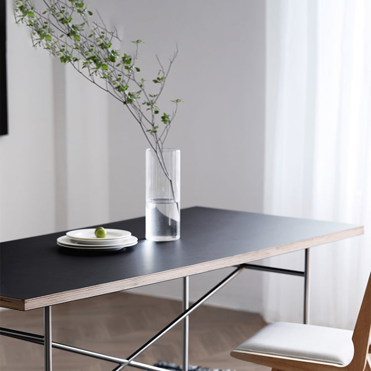Rectangle Shape Dining Table Solid Wood Table Luxury Style with Sled Base Clearhalo ' dining_table' 'Dining Tables & Seating' 'Dining Tables' 'furn' 'furn_dining_table' 'Furniture' 'furniture_dining_table' 'Kitchen & Dining Furniture' 'kitchen&dining_furn' 'kitchen' 'kitchen_dining_table' 4480254