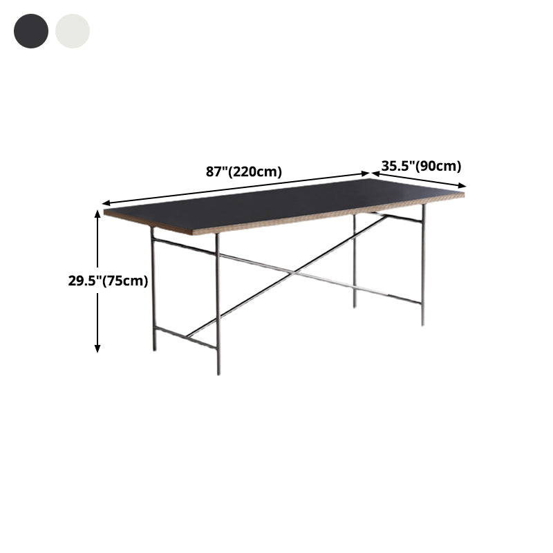 Rectangle Shape Dining Table Solid Wood Table Luxury Style with Sled Base Clearhalo ' dining_table' 'Dining Tables & Seating' 'Dining Tables' 'furn' 'furn_dining_table' 'Furniture' 'furniture_dining_table' 'Kitchen & Dining Furniture' 'kitchen&dining_furn' 'kitchen' 'kitchen_dining_table' 4480260