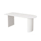 Contemporary Style Stone Dining Table Double Pedestal Table for Dining Room Free Form White Clearhalo ' dining_table' 'Dining Tables & Seating' 'Dining Tables' 'furn' 'furn_dining_table' 'Furniture' 'furniture_dining_table' 'Kitchen & Dining Furniture' 'kitchen&dining_furn' 'kitchen' 'kitchen_dining_table' 4480269