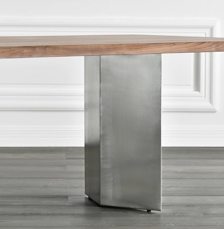 Rectangle Luxury Style Dining Table Solid Wood Double Pedestal Table for Home Use Clearhalo ' dining_table' 'Dining Tables & Seating' 'Dining Tables' 'furn' 'furn_dining_table' 'Furniture' 'furniture_dining_table' 'Kitchen & Dining Furniture' 'kitchen&dining_furn' 'kitchen' 'kitchen_dining_table' 4480316