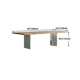 Rectangle Luxury Style Dining Table Solid Wood Double Pedestal Table for Home Use Clearhalo ' dining_table' 'Dining Tables & Seating' 'Dining Tables' 'furn' 'furn_dining_table' 'Furniture' 'furniture_dining_table' 'Kitchen & Dining Furniture' 'kitchen&dining_furn' 'kitchen' 'kitchen_dining_table' 4480318